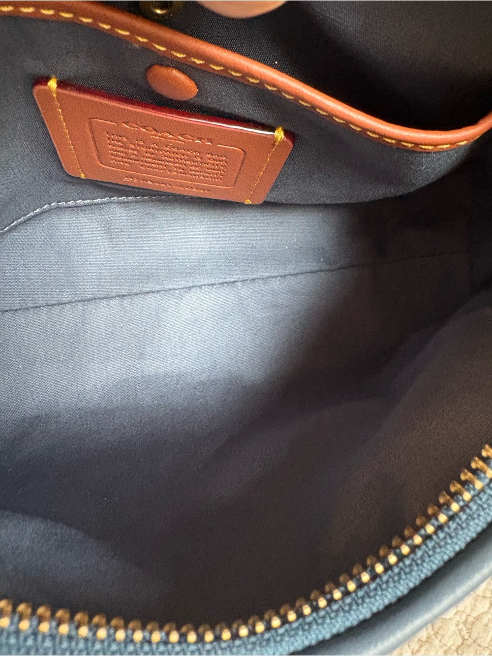 NEW! COACH Denim Juliet 25 Quilted Hobo Gold Hardware, 3 straps included. - Picture 5 of 5